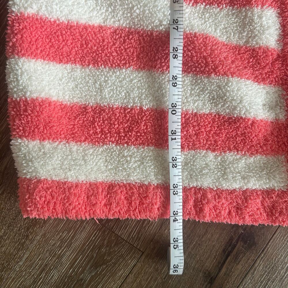 Barefoot Dreams Women’s Plush Hooded Spa Robe, Size 2, Coral Stripe, Ultra Soft. - Picture 8 of 9